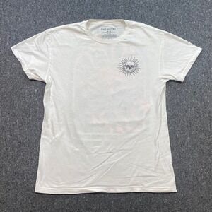 Chemistry Duality Sun Skull TShirt Sz M Mens White Grunge Psychedelic Back Print
